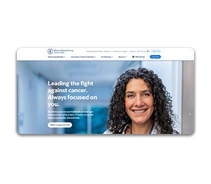 Memorial Sloan Kettering Cancer Center - main banner cover